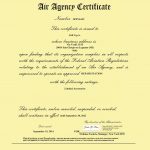 ASE - Approval FAA 14 CFR PART 43145, Certificato FAA n°3EEY444C validità 30-09-2023